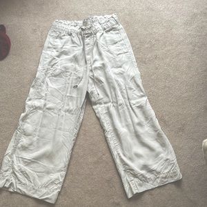 Loft linen wide leg pants